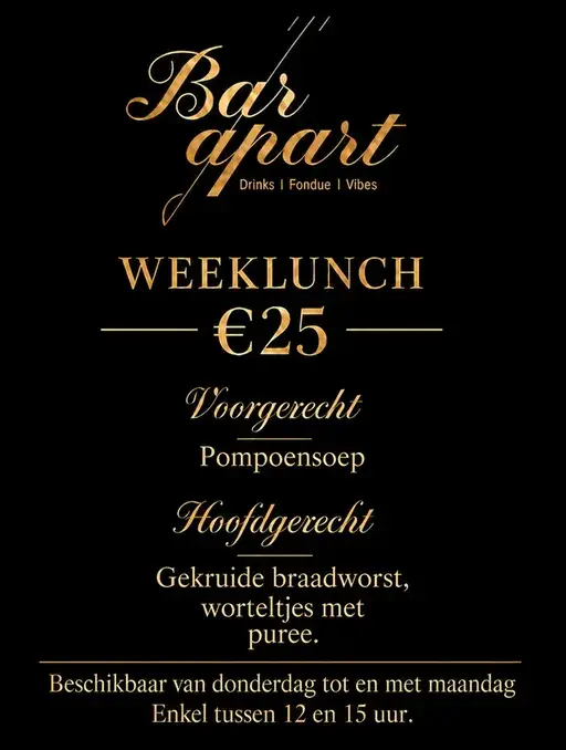 weeklunch 22 - 26 oktober.